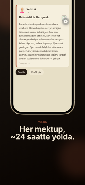 Penna mektup dizisi ekranı